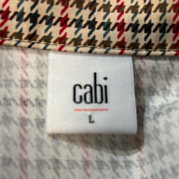 Cabi Houndstooth Sherlock Trench Coat - Style 3734 - Size Large - Picture 8 of 9